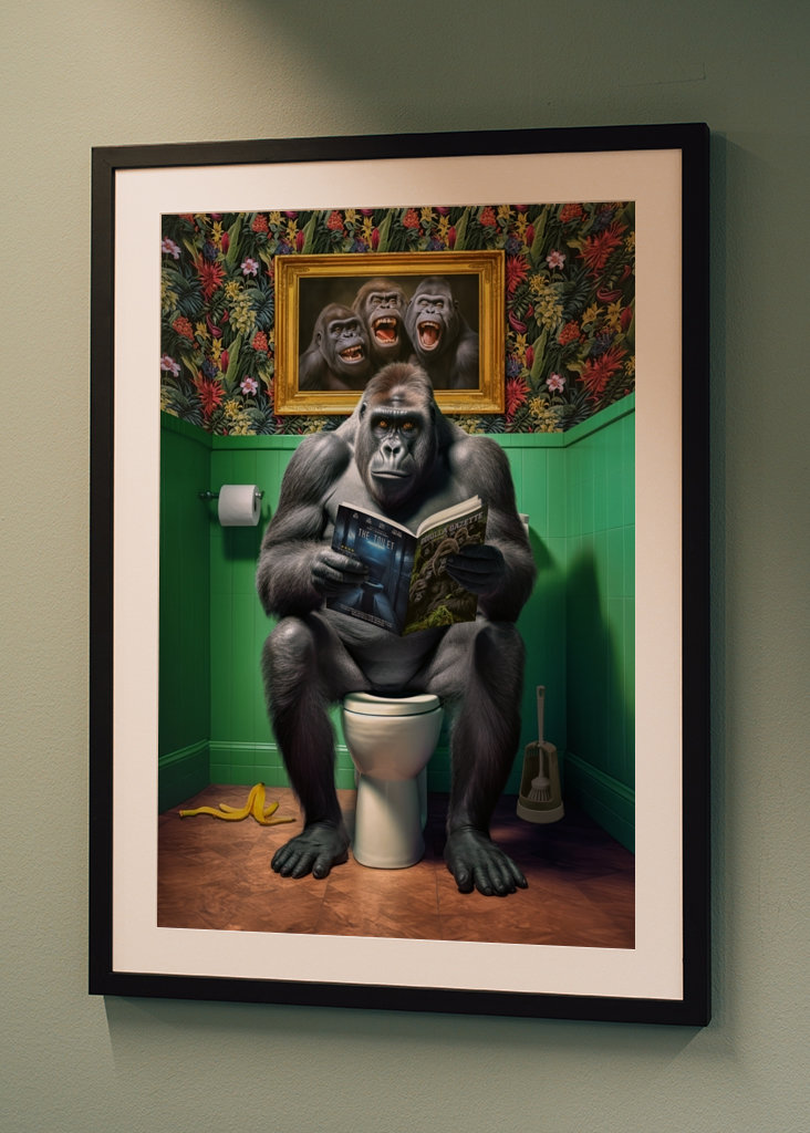 Gorilla on the Toilet