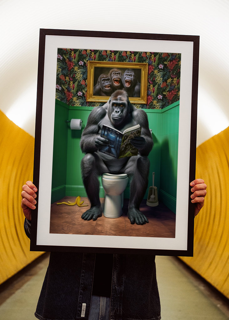 Gorilla on the Toilet