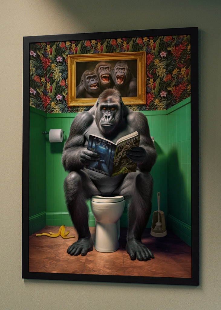 Gorilla on the Toilet