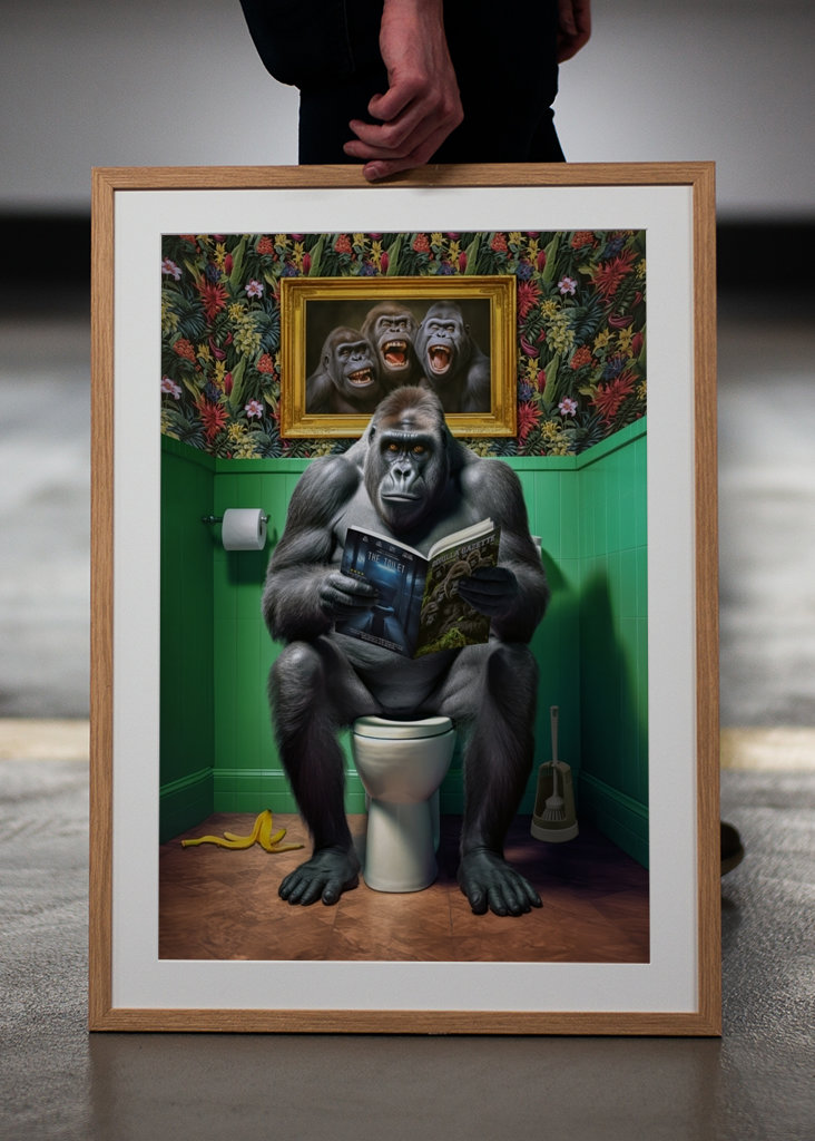 Gorilla on the Toilet