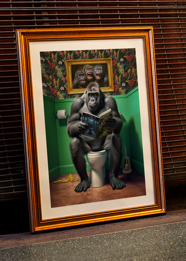 Gorilla on the Toilet