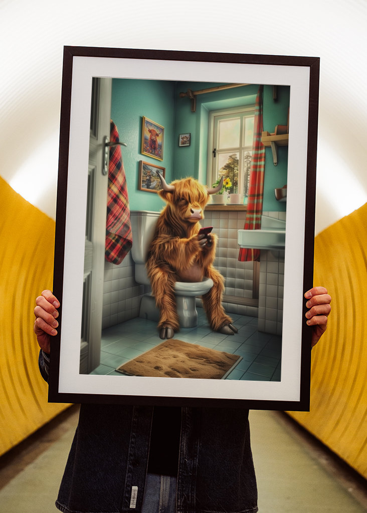 Vysočinská kráva na záchodě