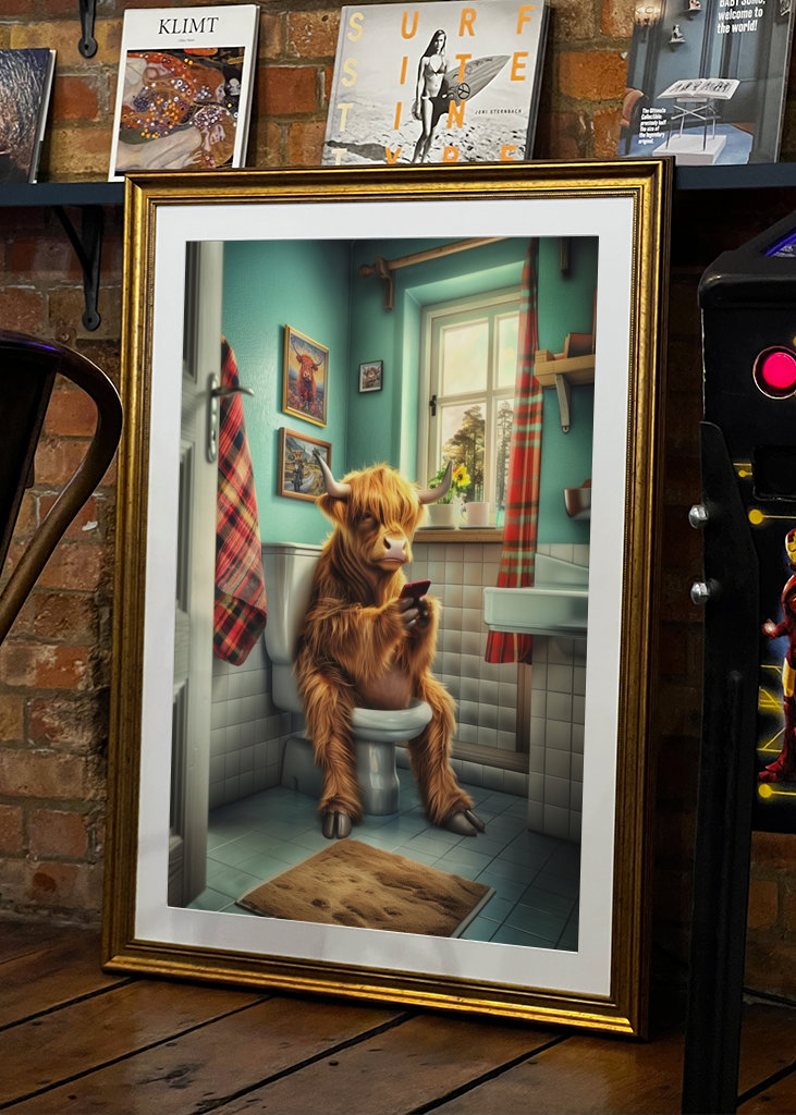 Vysočinská kráva na záchodě