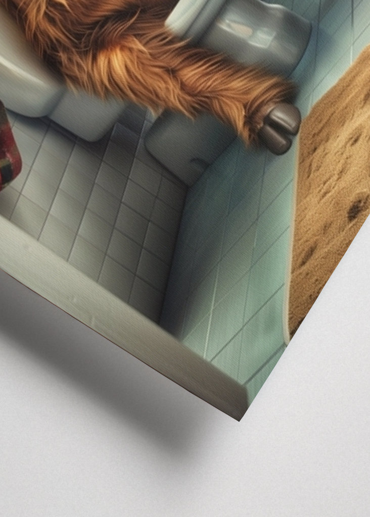 Vysočinská kráva na záchodě