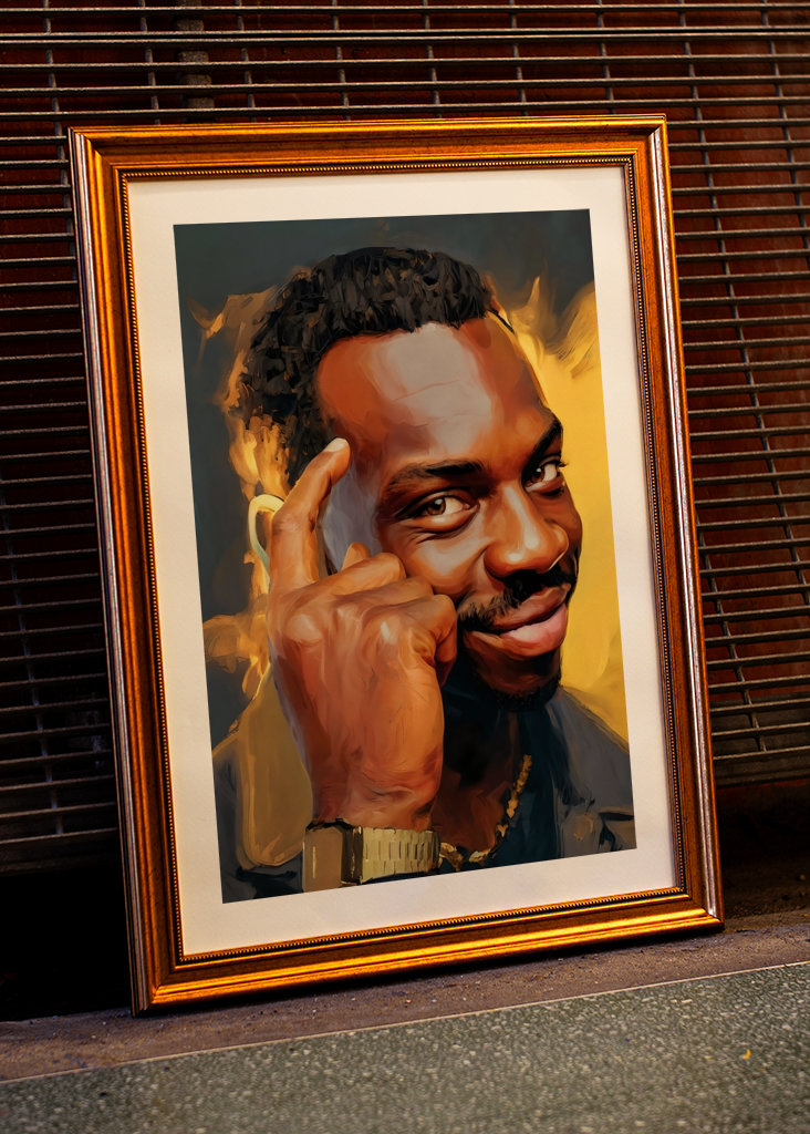 Thinking Black Guy Meme Art