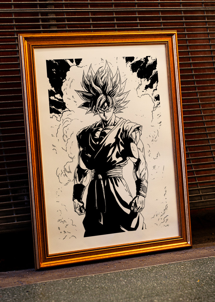 Goku dragon ball Z manga art
