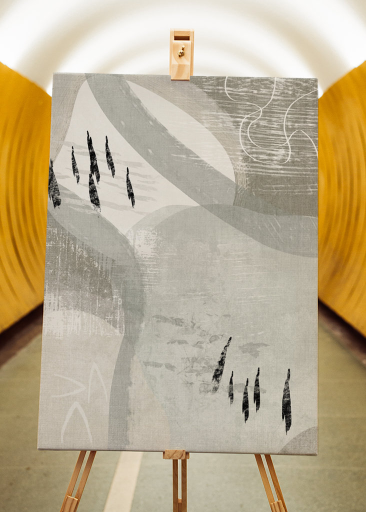 Modern Abstract in Sage Green