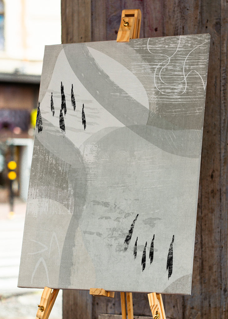 Modern Abstract in Sage Green