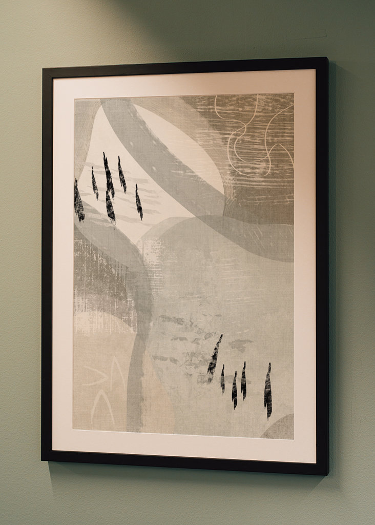 Modern Abstract in Sage Green