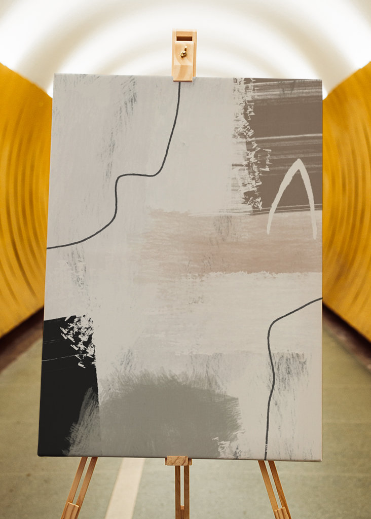 Abstract modern beige