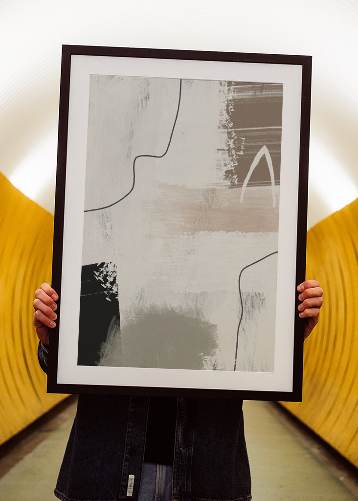 Abstract modern beige