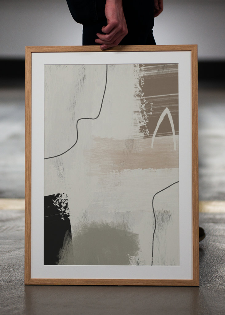 Abstract modern beige