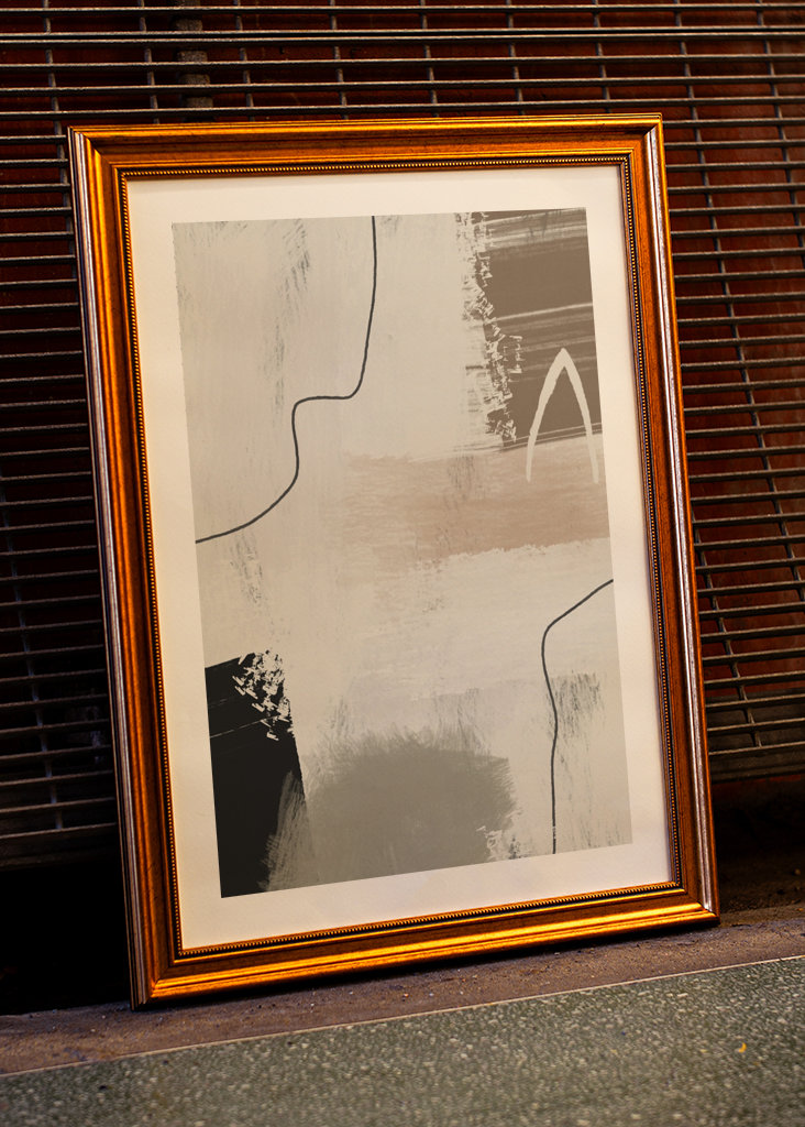 Abstract modern beige