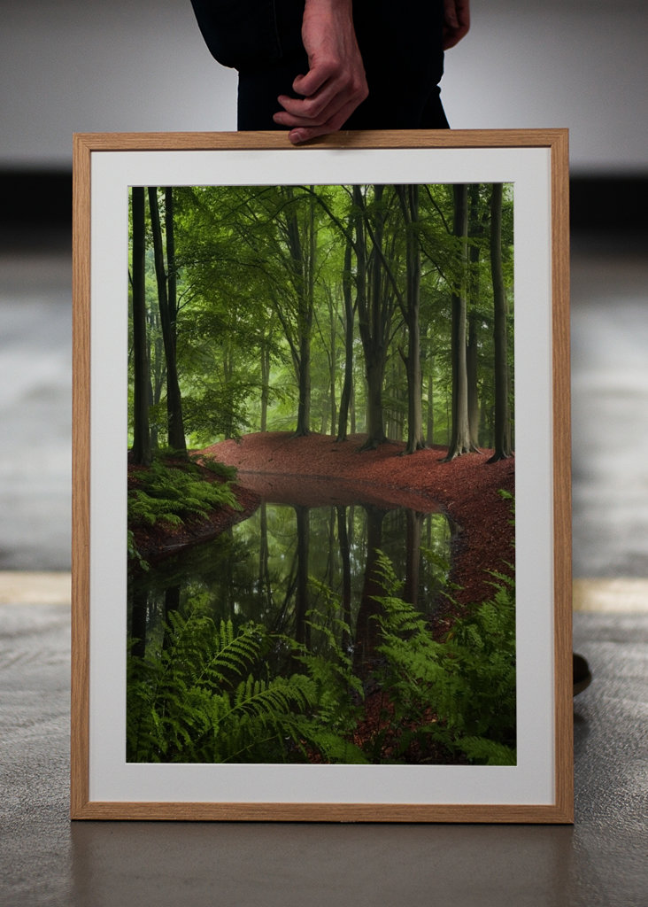 Spiegelungen des Waldes