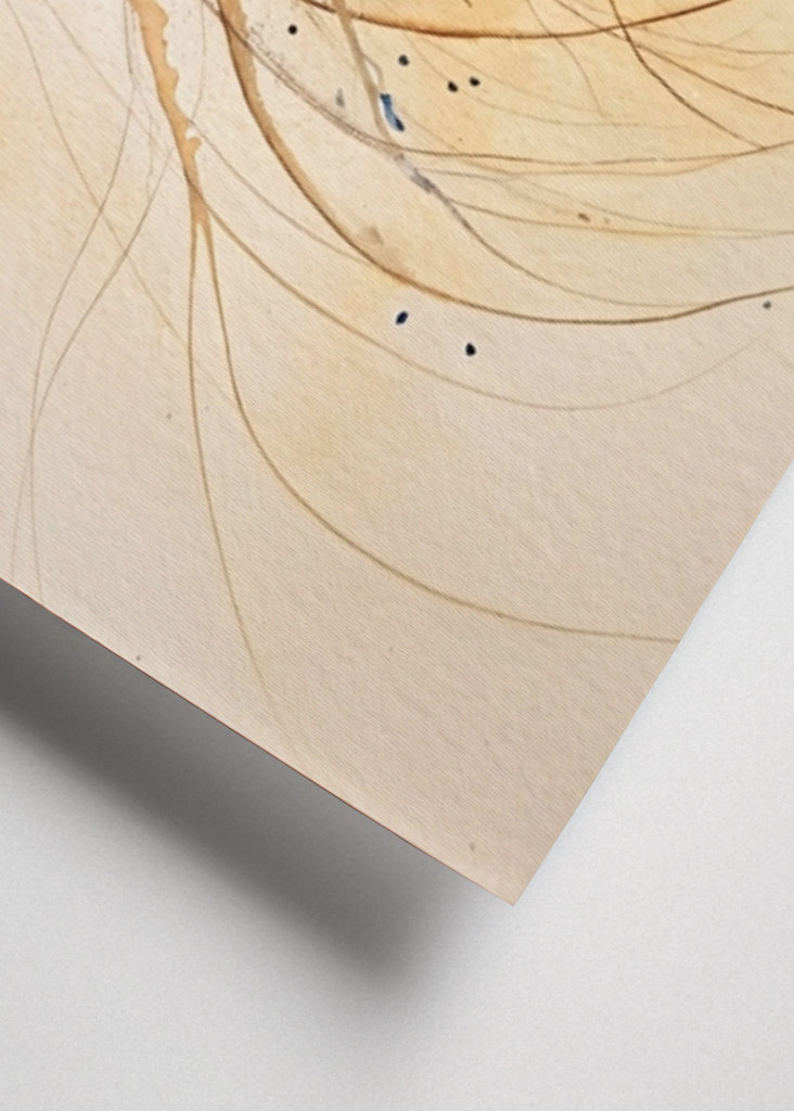 Abstrakte Japandi-Qualle