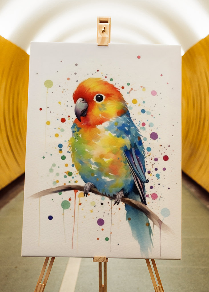 Bird watercolor painting