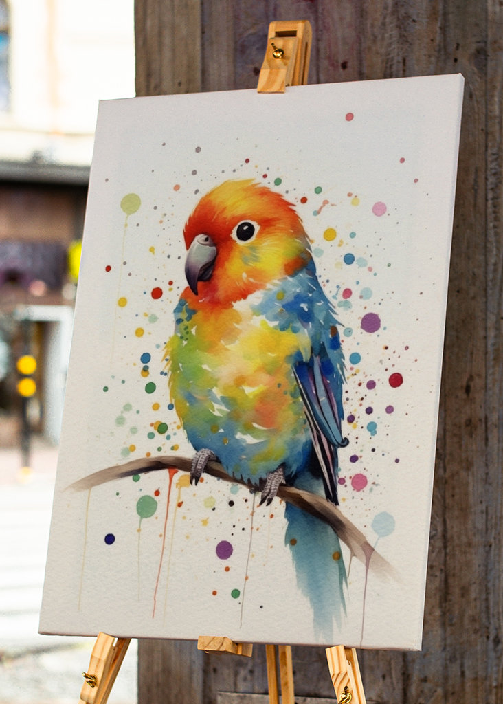 Bird watercolor painting