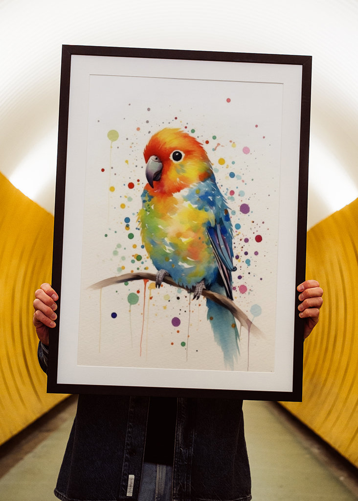 Bird watercolor painting