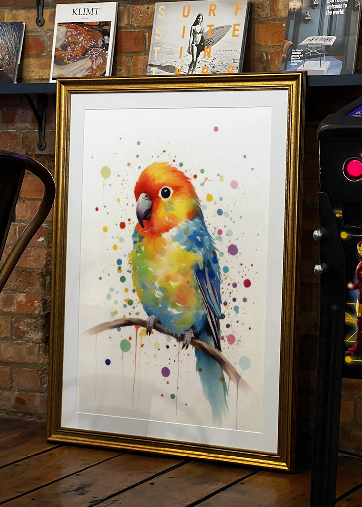 Bird watercolor painting