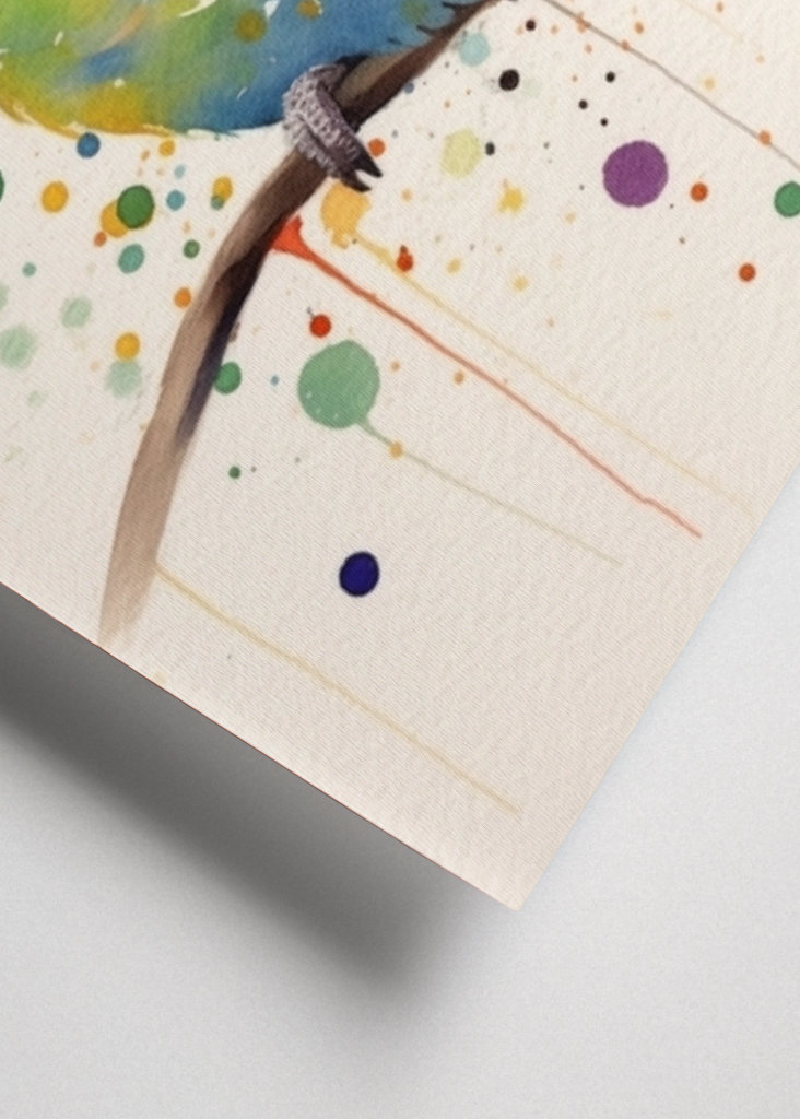 Bird watercolor painting