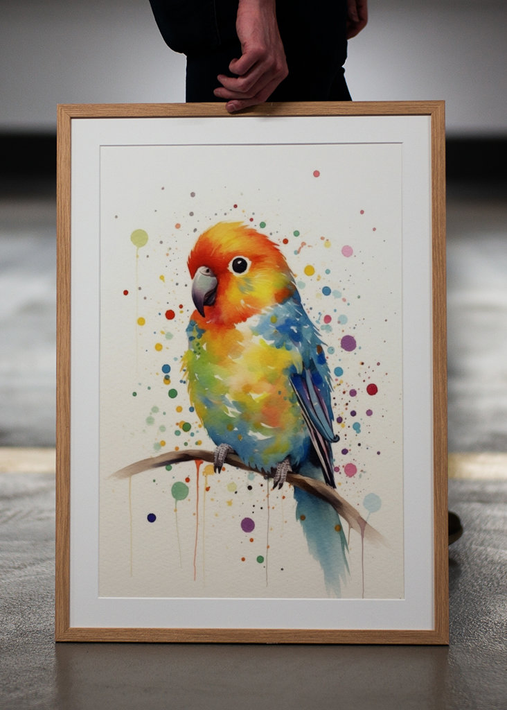 Bird watercolor painting