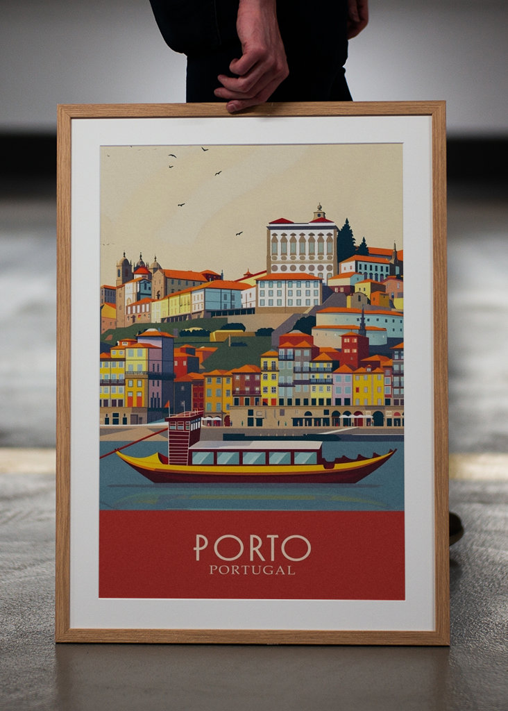 Affiche de voyage de la ville de Porto