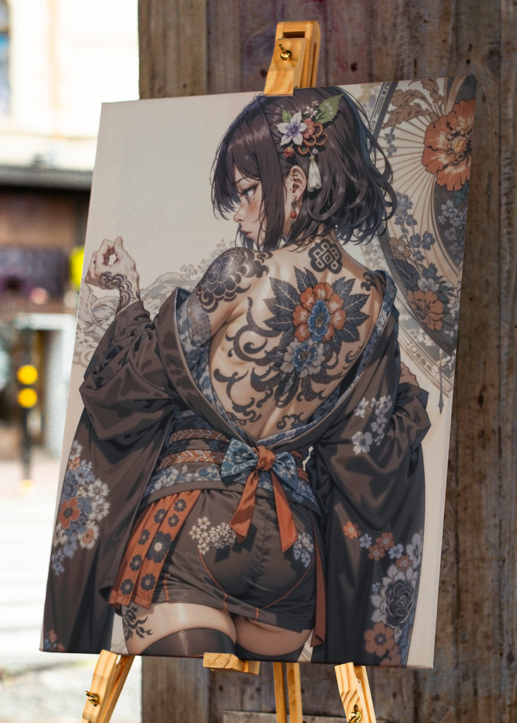 Japanese Tattoo Woman Kimono