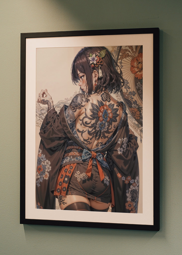 Japanese Tattoo Woman Kimono