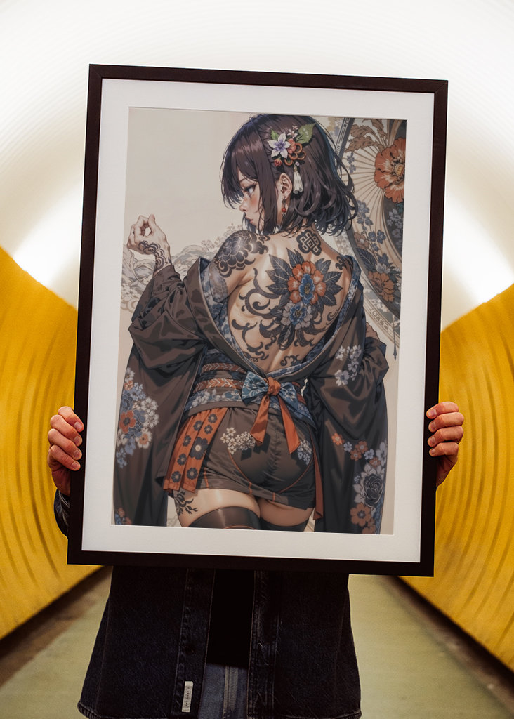 Japanese Tattoo Woman Kimono