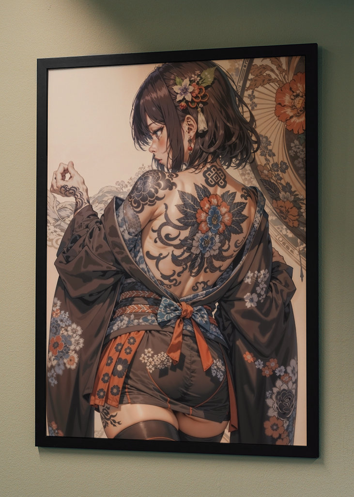 Japanese Tattoo Woman Kimono