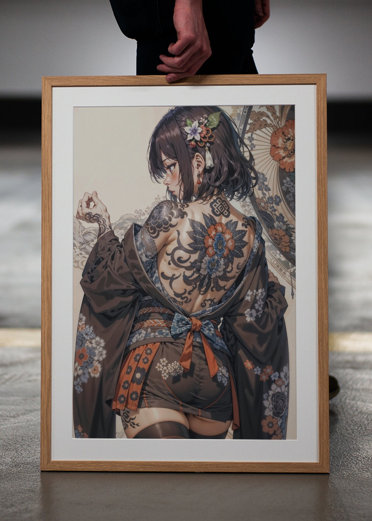 Japanese Tattoo Woman Kimono