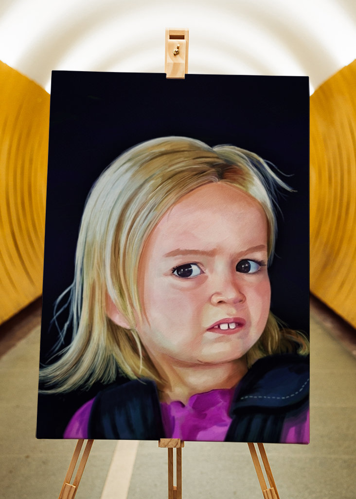 Meme di Chloe con gli occhi laterali