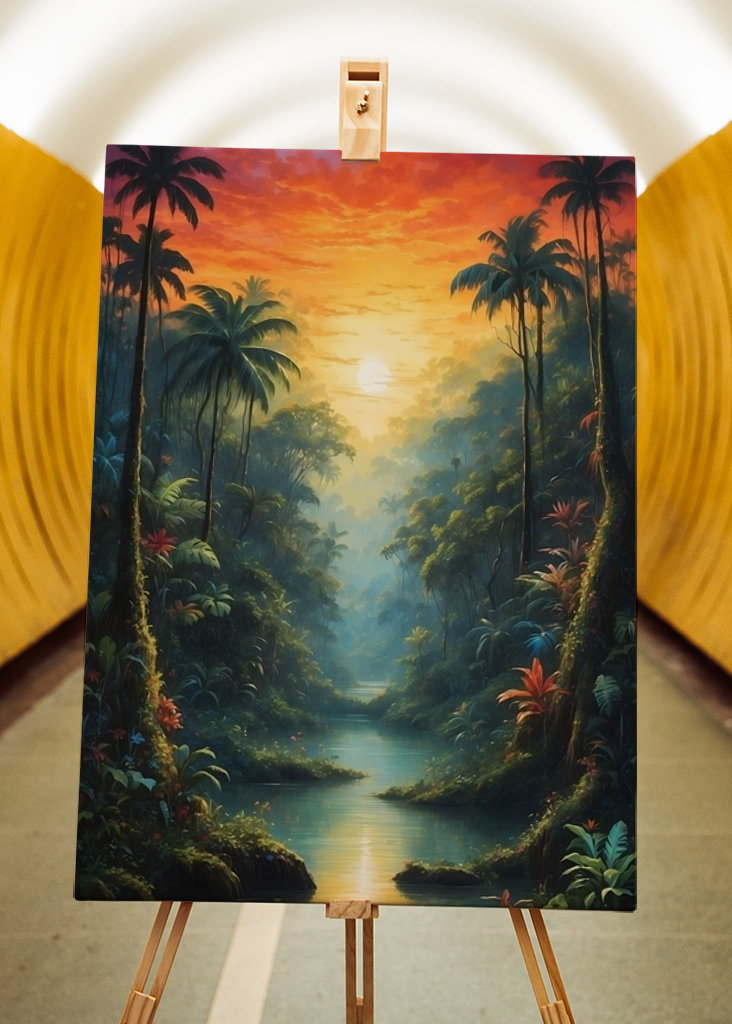 Atardecer en la selva