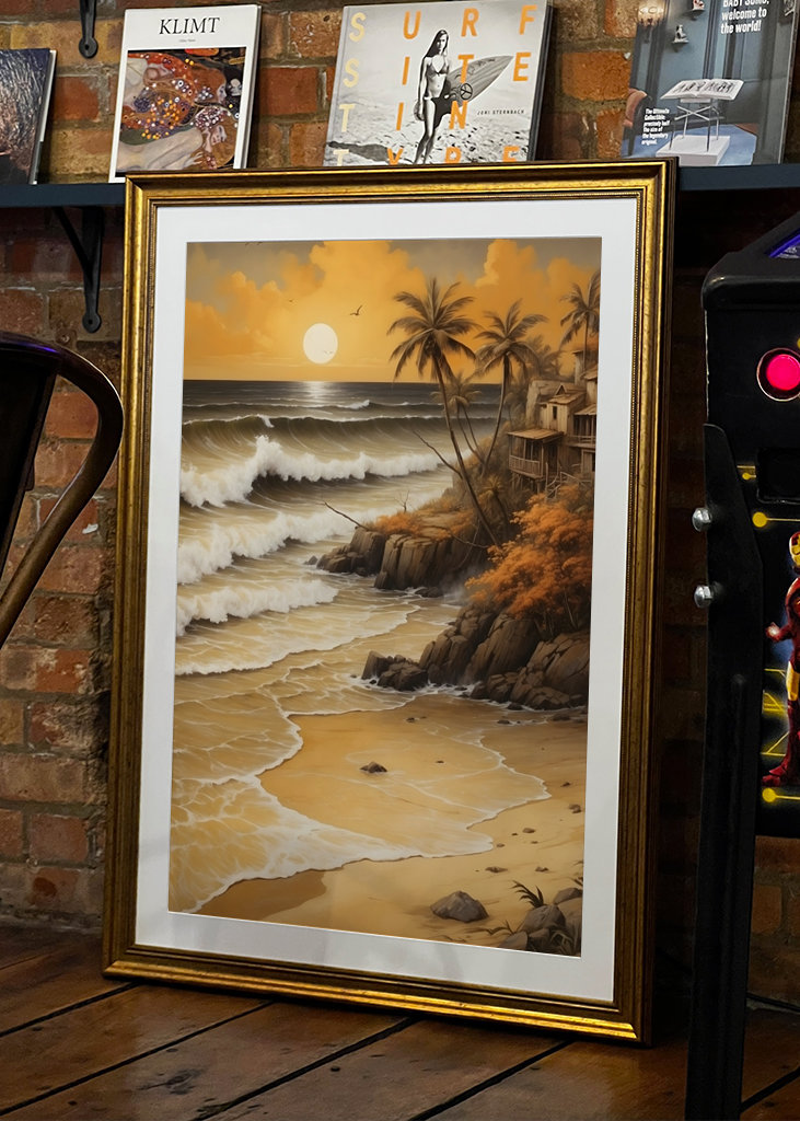 Solnedgang ved havet