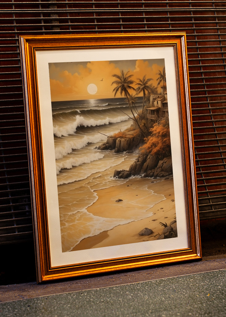 Solnedgang ved havet