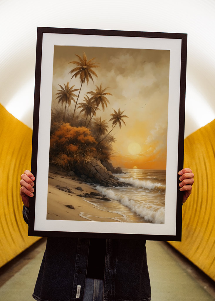 Solnedgang ved havet III