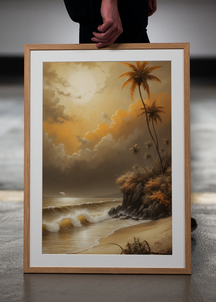 Sonne und Wolken am Meer