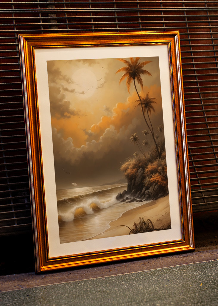 Sonne und Wolken am Meer