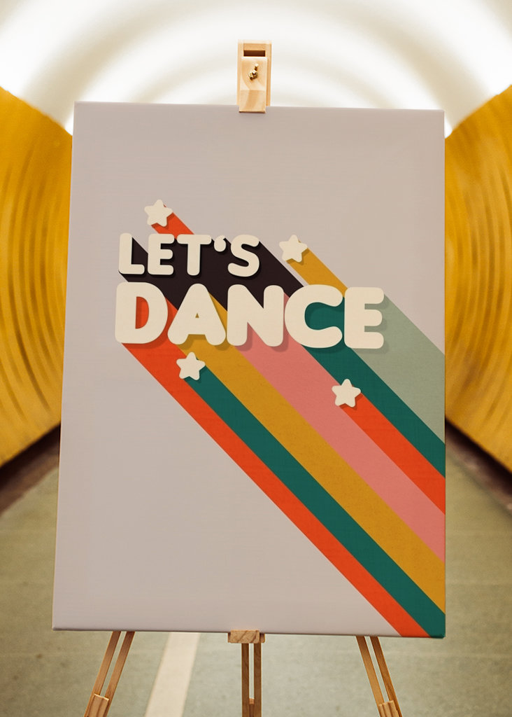 Let's Dance Tipografía Retro