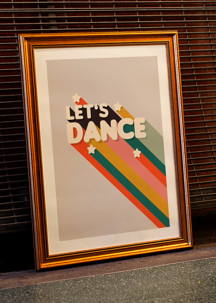 Let's Dance Tipografía Retro