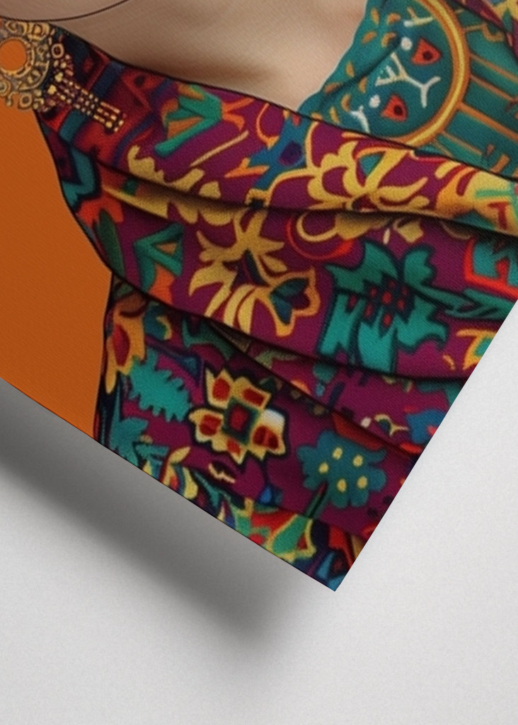 Frida Kahlo orange-art