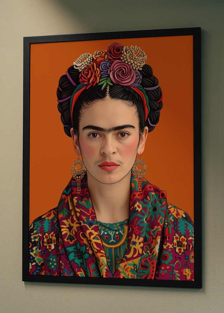 Frida Kahlo orange-art