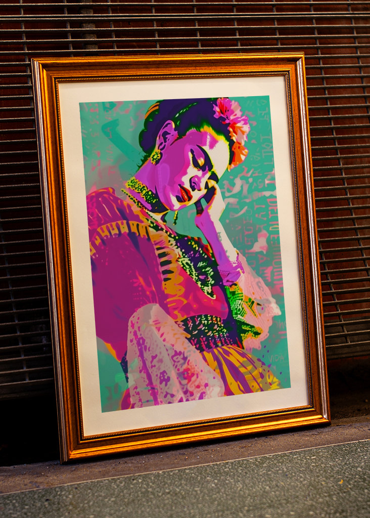 Colorful pop art Frida