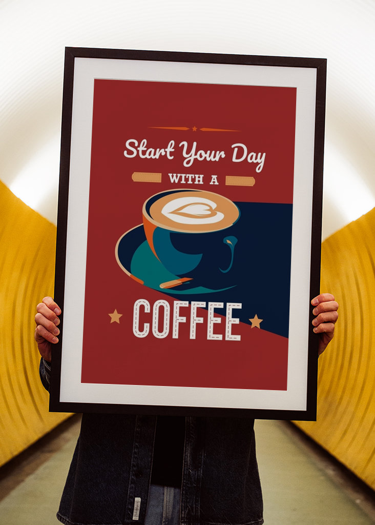 Beginnen Sie Ihren Tag mit einem Kaffee