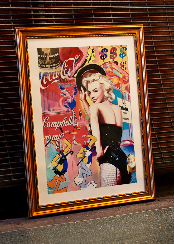 Pop art Fahsion Dívka Graffiti