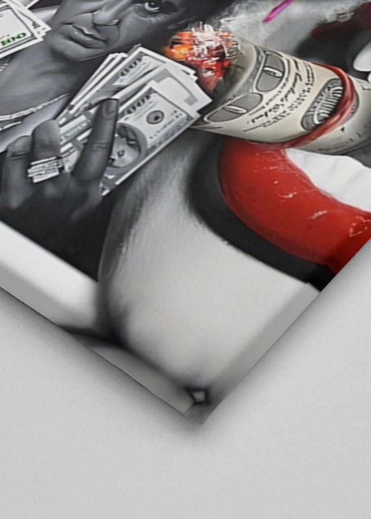 Pop Art Rote Lippe Mund Geld