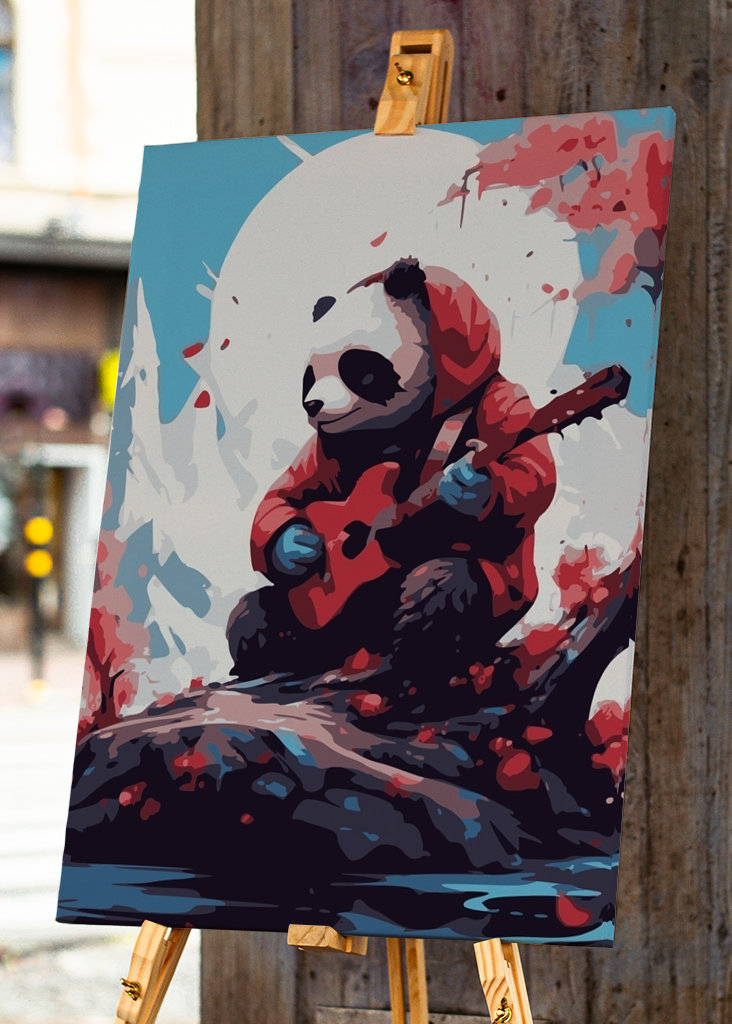 roztomilá kytara panda