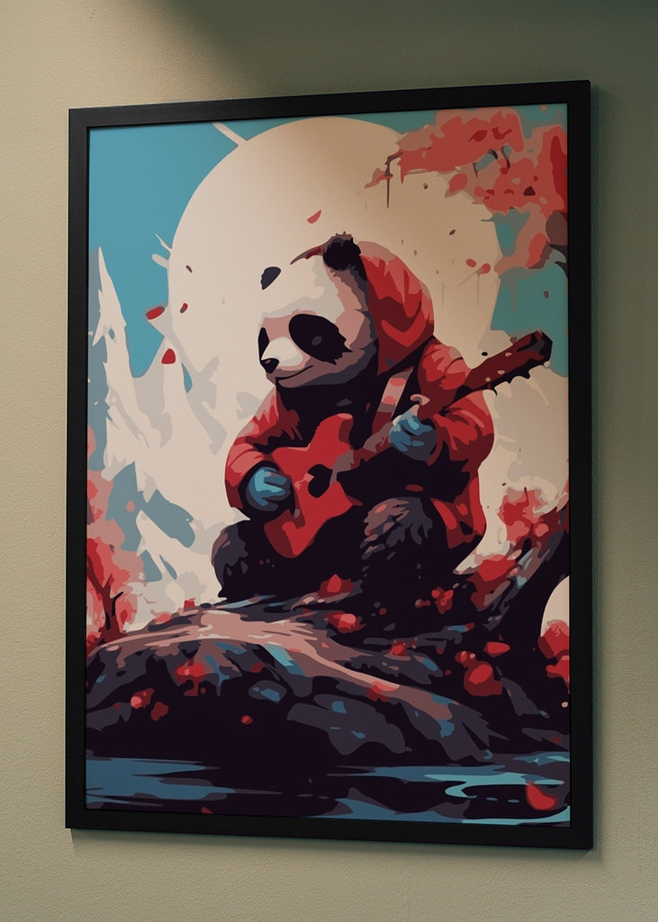 roztomilá kytara panda