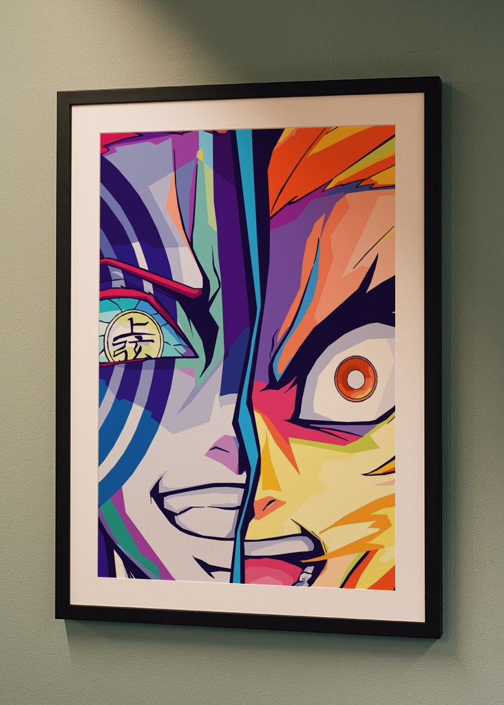 Akaza X Rengoku Wpap Pop Art