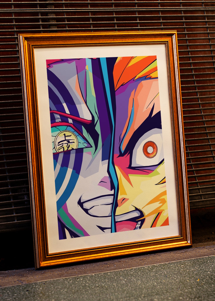 Akaza X Rengoku Wpap Pop Art